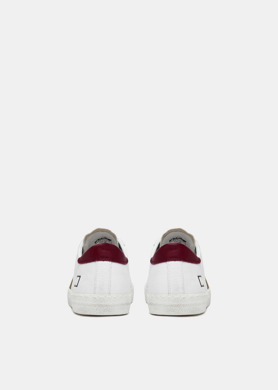 Uomo D.A.T.E. Hill Low | Hill Low Vintage Calf White-Bordeaux