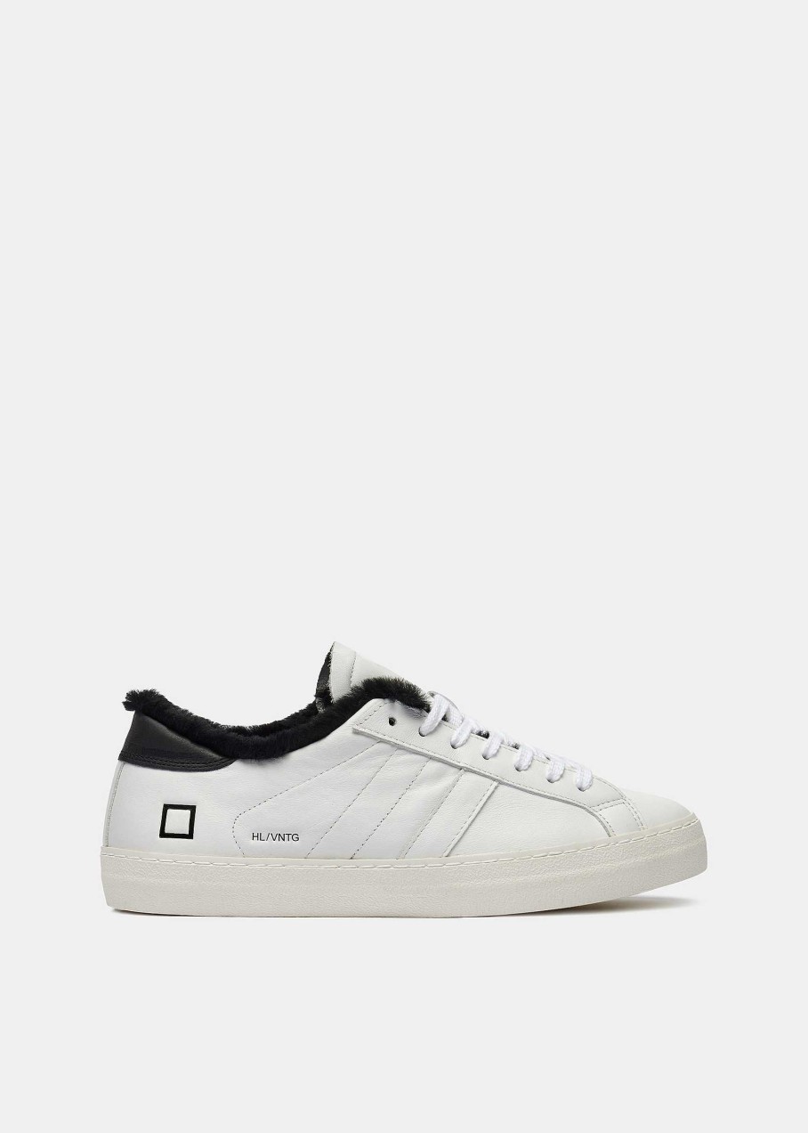 Uomo D.A.T.E. Hill Low | Hill Low Fur Vintage Calf White-Black