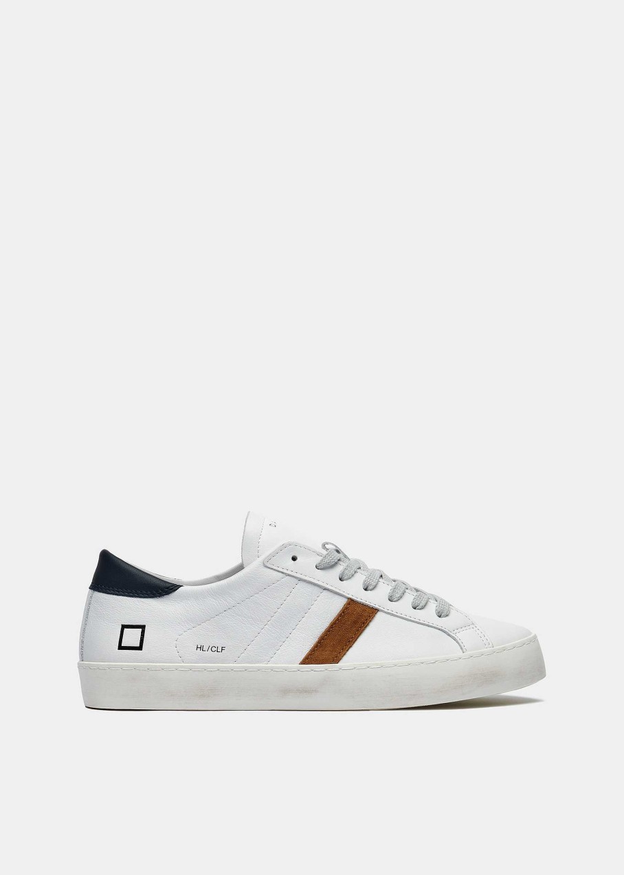 Uomo D.A.T.E. Hill Low | Hill Low Calf White-Blue