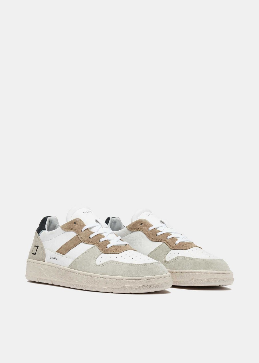 Uomo D.A.T.E. Court | Court 2.0 Vintage Calf White-Natural