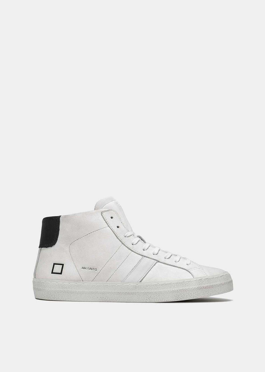 Uomo D.A.T.E. Hill High | Hill High Vintage Calf White-Black