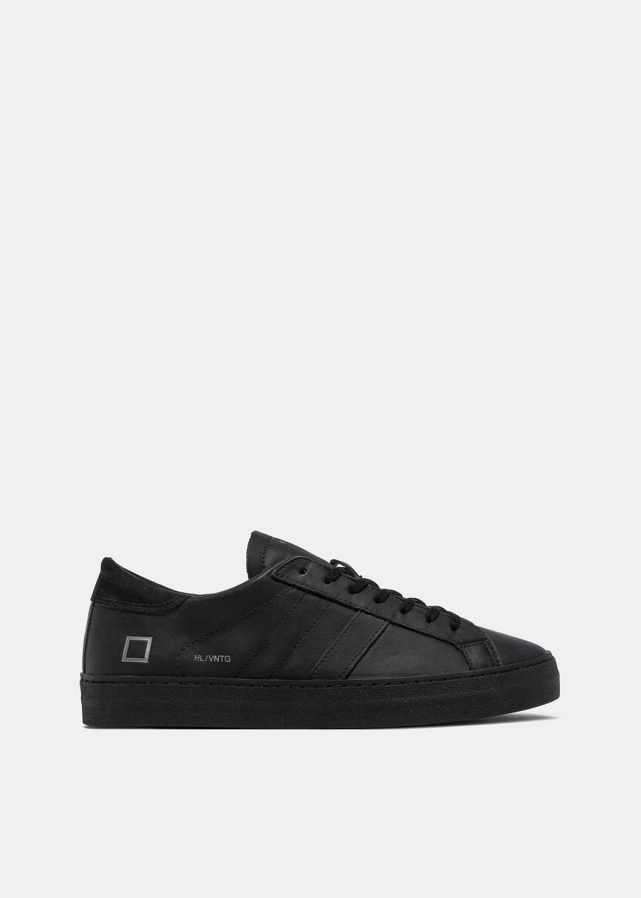 Uomo D.A.T.E. Hill Low | Hill Low Vintage Calf Total-Black