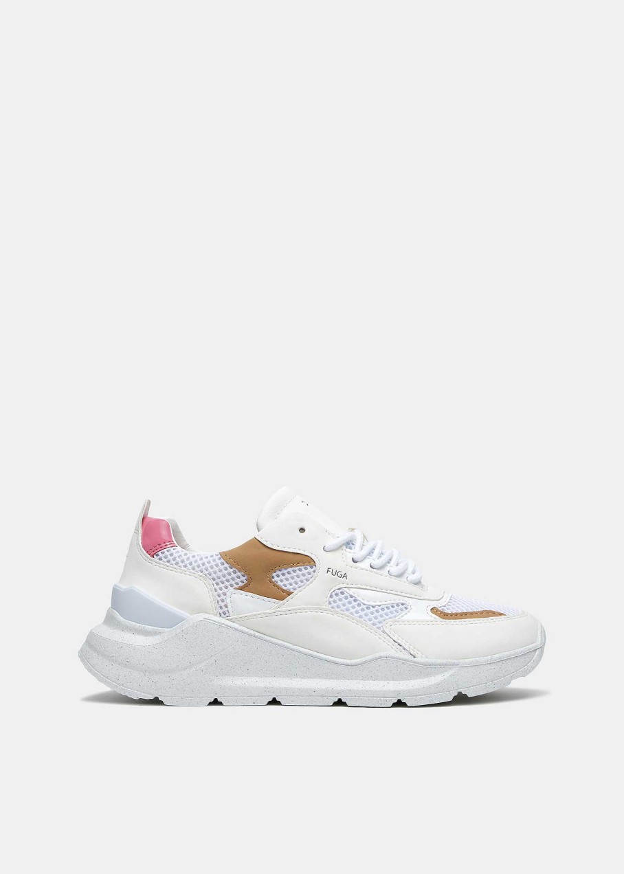 Donna D.A.T.E. Fuga | Fuga Eco Vegan White-Fuxia