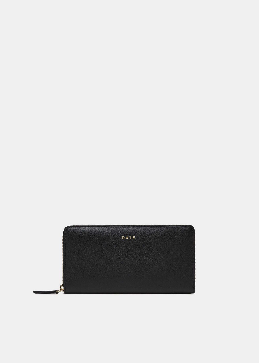 Donna D.A.T.E. Portafogli | Zip Around Wallet Black