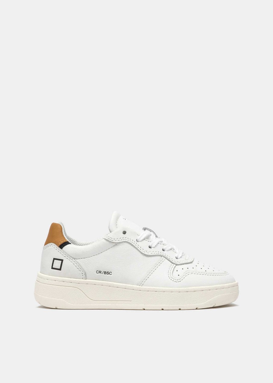 Kids D.A.T.E. Taglie 35-40 | Court Basic White-Cuoio 3