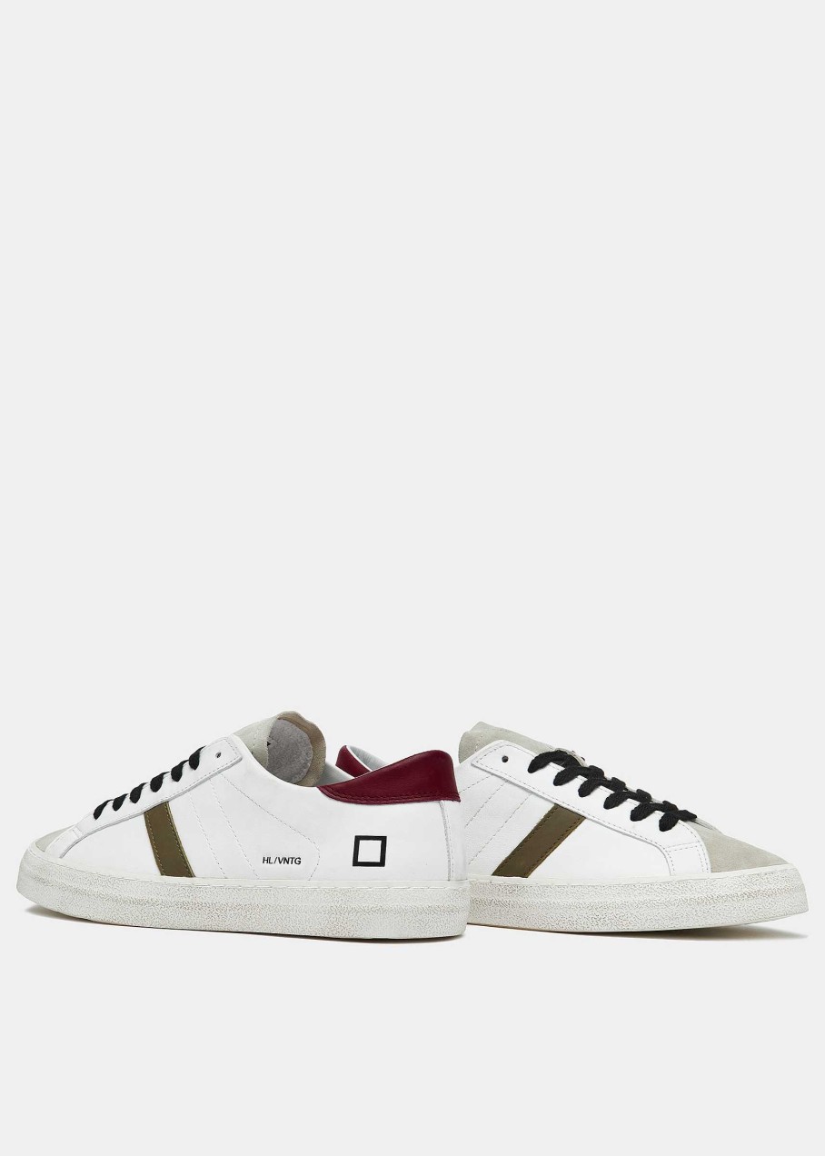 Uomo D.A.T.E. Hill Low | Hill Low Vintage Calf White-Bordeaux