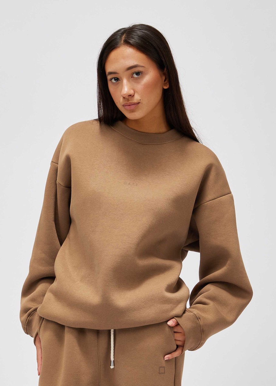 Donna D.A.T.E. Felpe | Sweatshirt Letter Beige