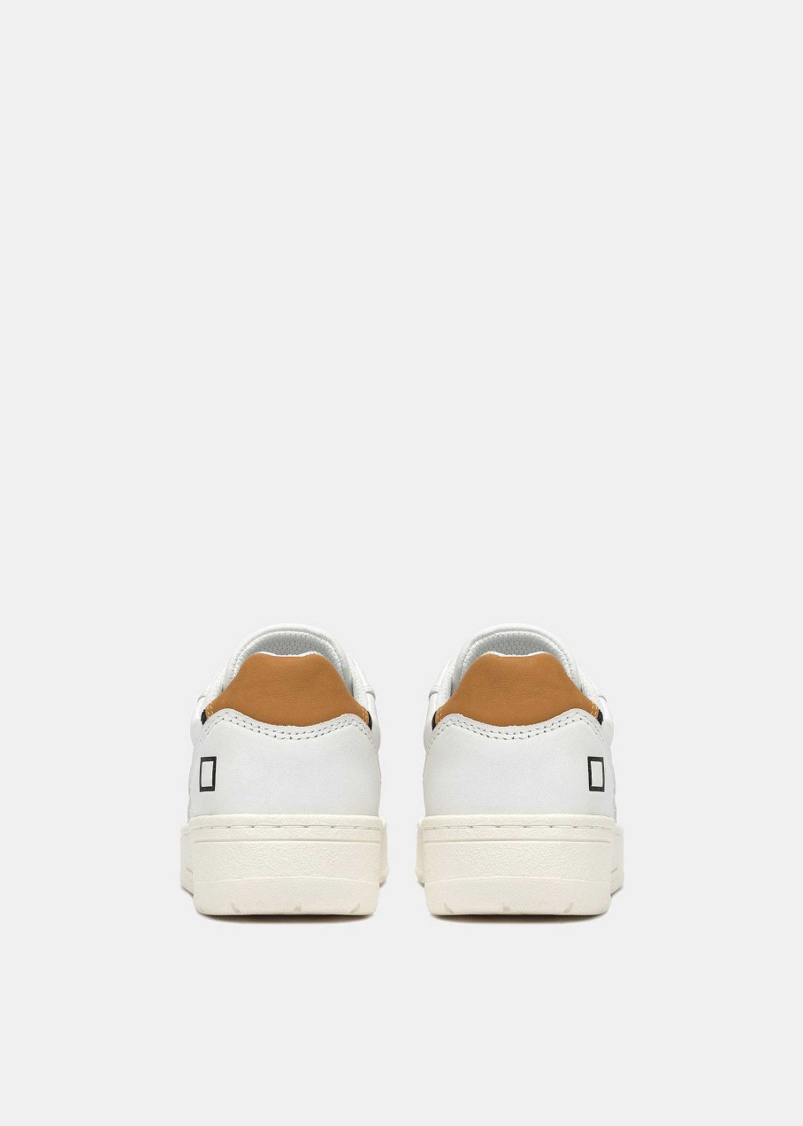 Kids D.A.T.E. Taglie 35-40 | Court Basic White-Cuoio 3